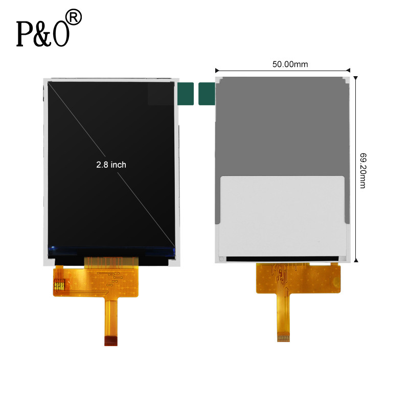 Polcd 40 Pin Touch Screen จอแสดงผล LCD 240x320, MCU FPC 2.8 นิ้ว TFT LCD Touch Panel
