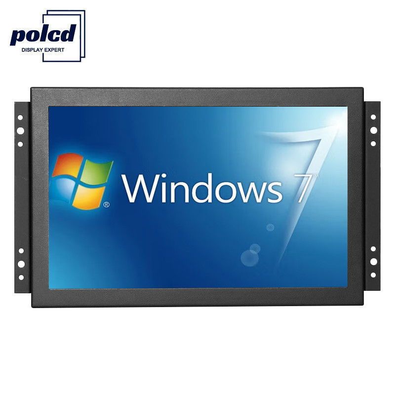 Polcd Industrial จอภาพสัมผัสแบบ Capacitive ขนาด 10 นิ้ว VGA คอมพิวเตอร์จอ LCD เปิดเฟรม