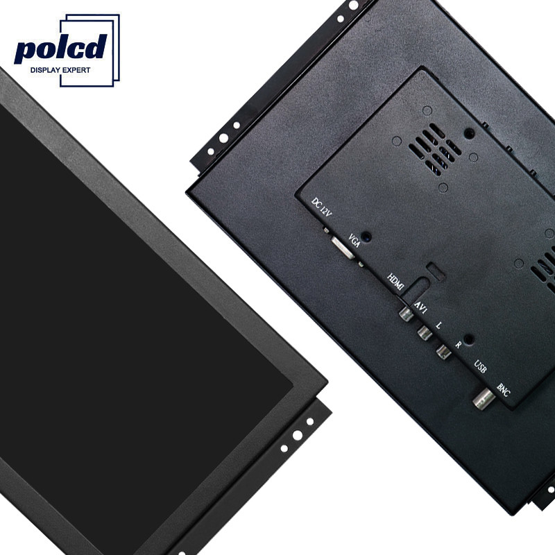 Polcd Industrial จอภาพสัมผัสแบบ Capacitive ขนาด 10 นิ้ว VGA คอมพิวเตอร์จอ LCD เปิดเฟรม