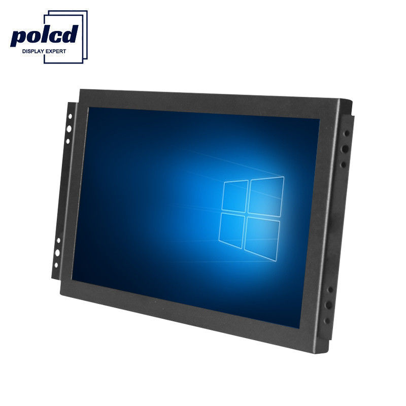 Polcd TFT LCD Display 10.1 นิ้ว Industrial Touch Screen Monitor ความสว่างสูง IP65 Black