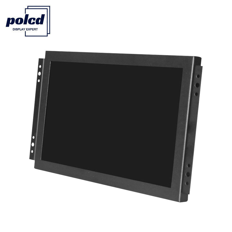 Polcd 10 นิ้วหน้าจอสัมผัส TFT Monitor, HDMI VGA LED Industrial LCD Monitor Open Frame