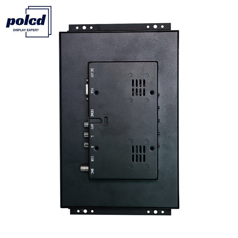 Polcd 10 นิ้วหน้าจอสัมผัส TFT Monitor, HDMI VGA LED Industrial LCD Monitor Open Frame
