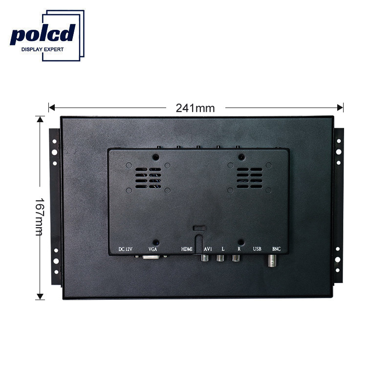 Polcd 10.4 นิ้ว Custom LCD LED Display VGA Open Frame Monitor สำหรับอุตสาหกรรม
