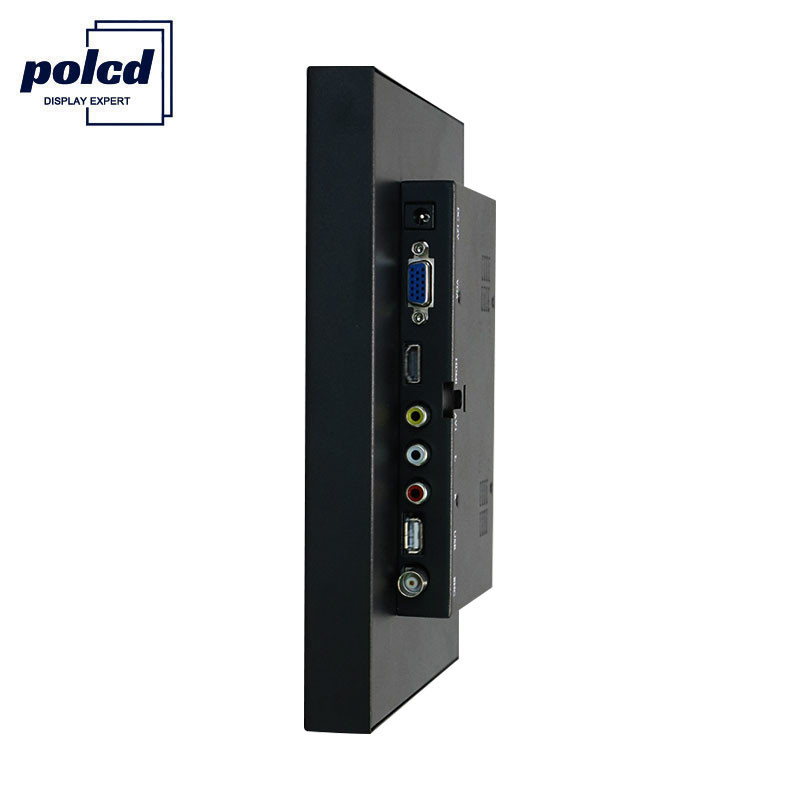 Polcd ปรับแต่งหน้าจอสัมผัสเคสพลาสติกขนาด 8 นิ้วเปิดกรอบจอภาพ LCD Capacitive