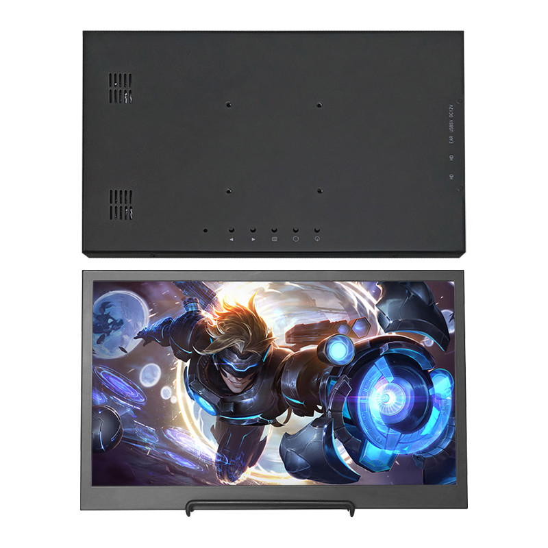 จอภาพ LCD แบบพกพา Polcd Dual Type C 15.6 นิ้ว 3840x2160 LED Display
