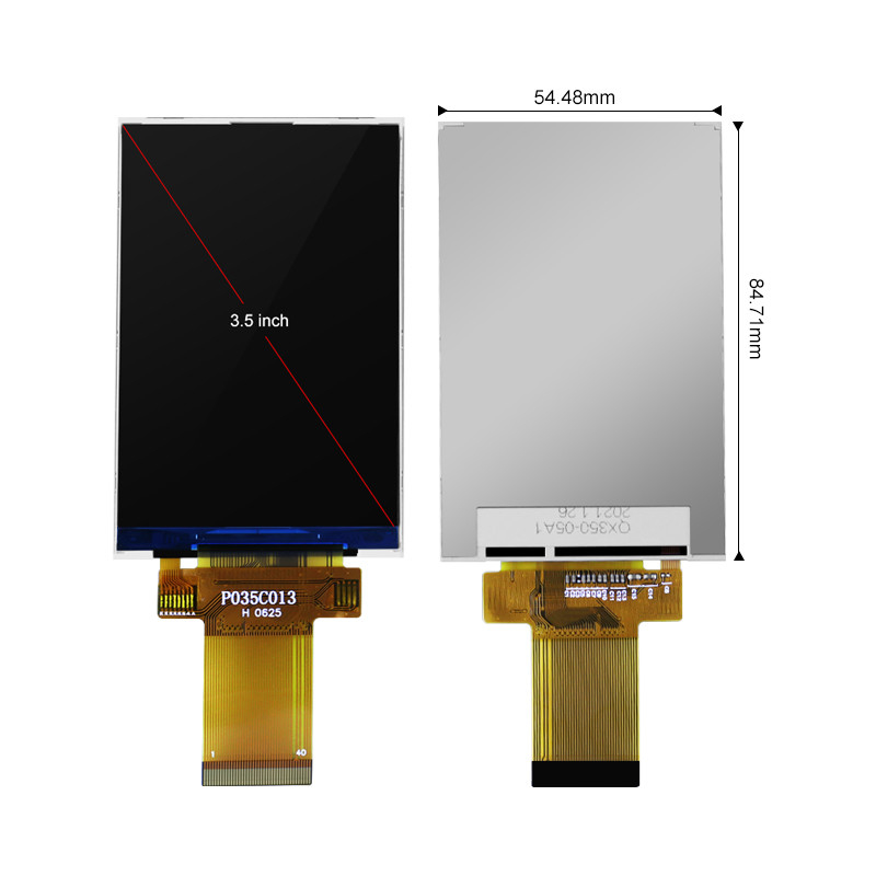 Polcd 320x480 Spi 3.5 นิ้วจอแสดงผล LCD 450cd / m2 เพื่อการพาณิชย์