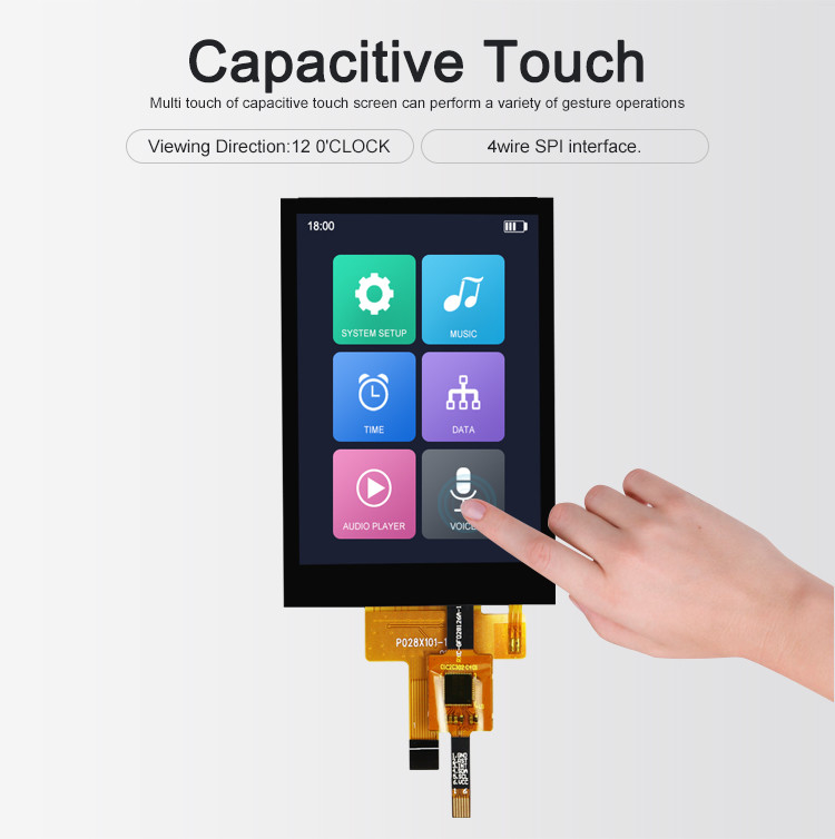 1.69 2.2 2.4 3.5 4 4.3 นิ้วจอแสดงผล LCD ขนาดเล็ก LCM TFT Full Color RGB SPI แผง IPS