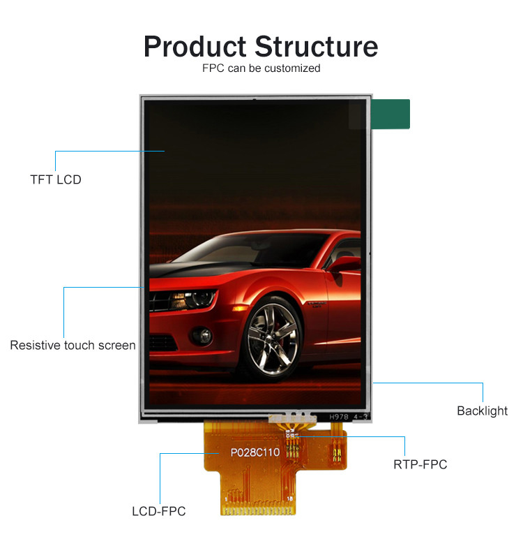1.69 2.2 2.4 3.5 4 4.3 นิ้วจอแสดงผล LCD ขนาดเล็ก LCM TFT Full Color RGB SPI แผง IPS
