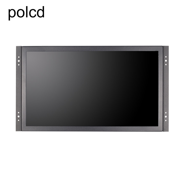 Polcd Metal Wall Mounted Embedded 15.6 Inch LCD Monitor Industrial IPS พอร์ต HDMI VGA