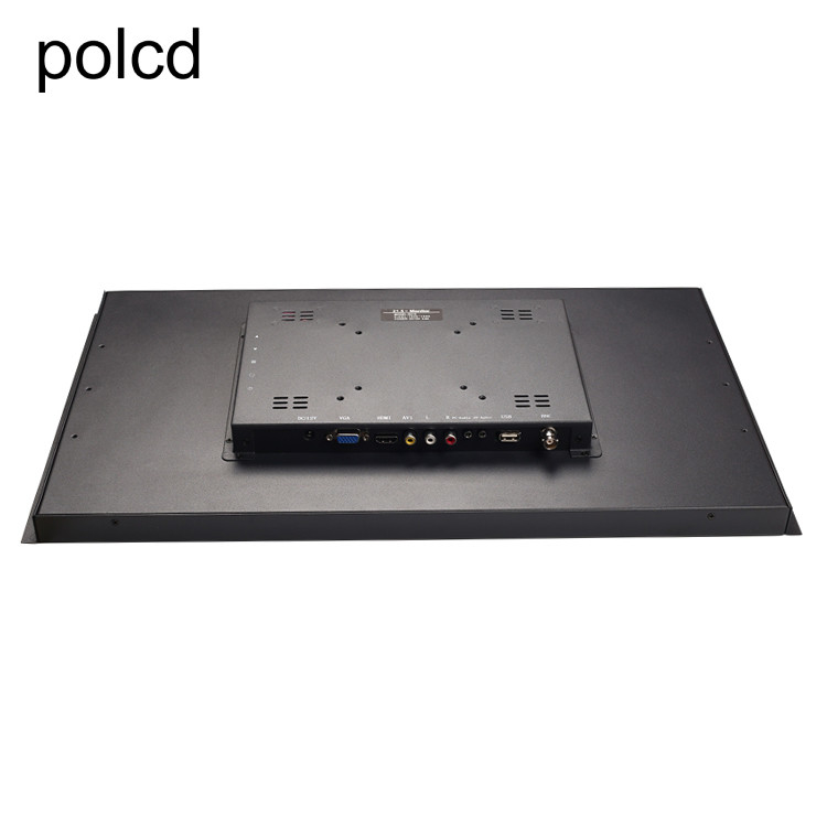 Industrial Polcd 21.5 นิ้ว LCD Monitor หน้าจอสัมผัสเคสอลูมิเนียมโลหะแบนบริสุทธิ์