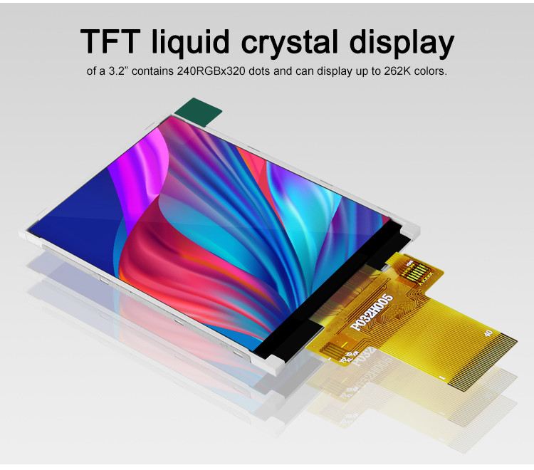 Polcd 3.5 นิ้ว ขนาดพิกเซล 240x320 หน้าจอ TFT ขนาดเล็ก 320x480 ILI9488 Driver IC