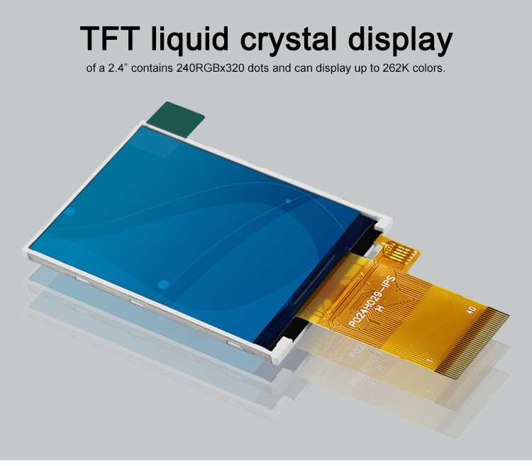 Polcd 350 Nit 2.4 นิ้วหน้าจอสัมผัส TFT 240x320 48.96 มม. MCU RGB อินเทอร์เฟซจอแสดงผล LCD