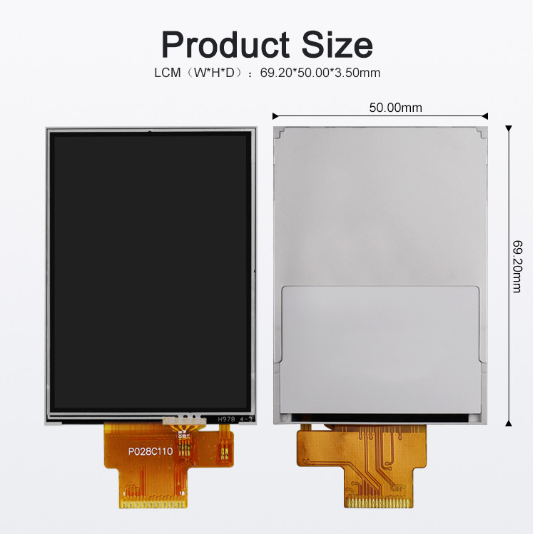 Polcd 260 Nit 240x320 Lcd 2.8 นิ้ว ST7789V แผงสัมผัส LCD 4 Wire SPI