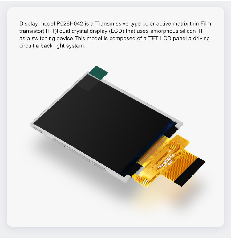 Polcd MCU 8 บิต 2.8 โมดูลจอแอลซีดี 57.6 มม. โมดูลการแสดงผลหน้าจอสัมผัส 12 0'CLOCK