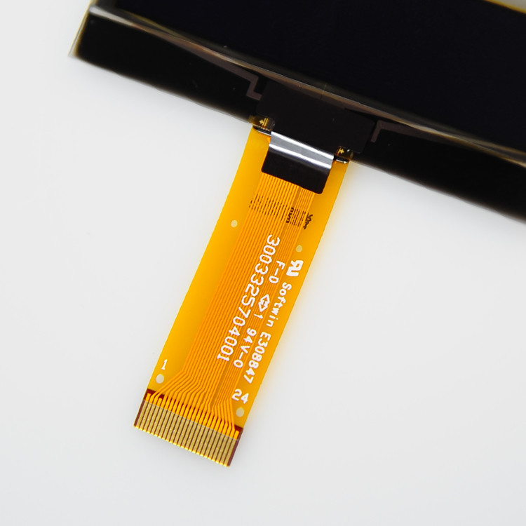 2.23 นิ้ว สีขาว น้ำเงิน เหลือง 128x32 ความละเอียด Small Oled Panel Polcd Industrial
