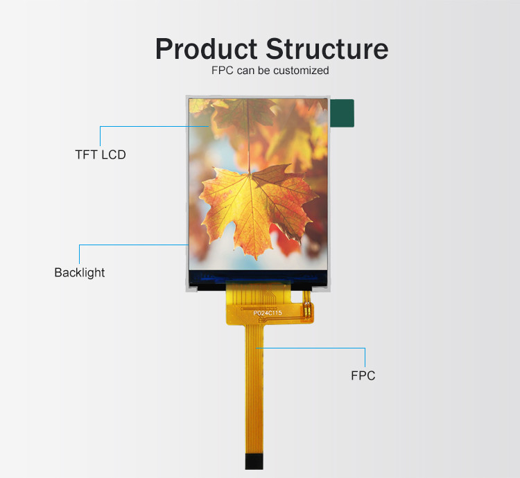 Polcd RoHS 2.4 นิ้ว Lcd TFT Display ST7789V3 โมดูล TFT LCD 4 สาย SPI