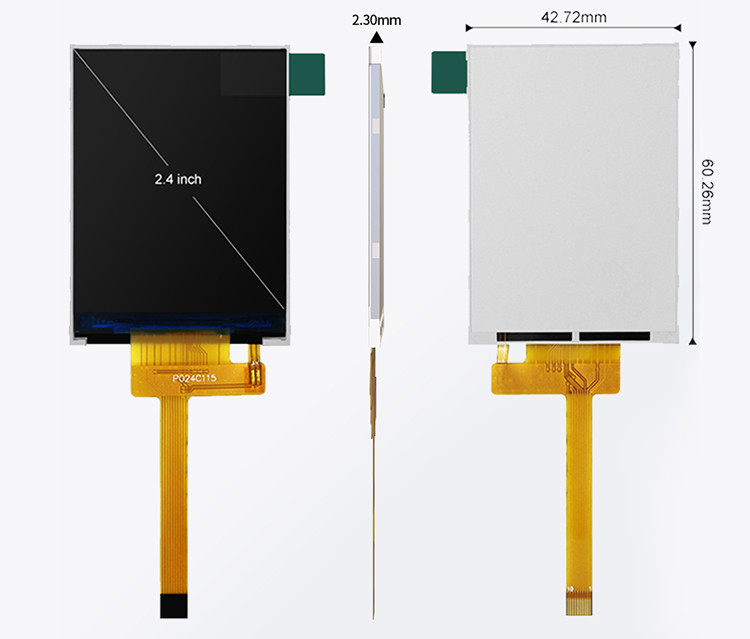 Polcd 240x320 Led Backlit Tft Lcd Display 2.4 นิ้ว LCM 260 ไนท์ ความสว่าง Lcm แพเนล