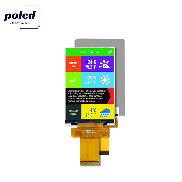 3.5 นิ้ว อุปกรณ์อุตสาหกรรม Tft Color Lcd Module Ips Mcu Spi อินเตอร์เฟซ