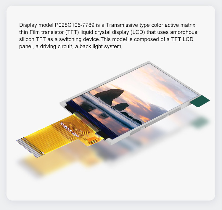 Mcu 37 Pin 2.8 Inch Touch Screen Lcd Display Module พร้อมการสัมผัสความต้านทาน