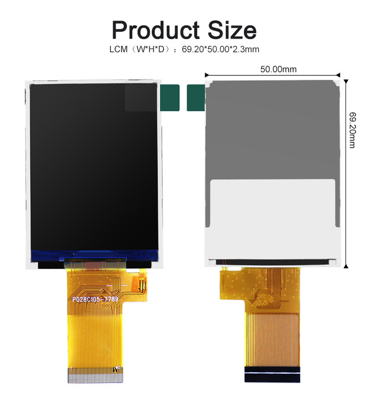 Mcu 37 Pin 2.8 Inch Touch Screen Lcd Display Module พร้อมการสัมผัสความต้านทาน