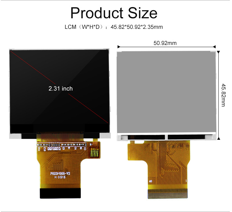 Polcd สี 262K 2.31 นิ้ว ตารางจอ 300 นิต 320x240 tft จอ lcd