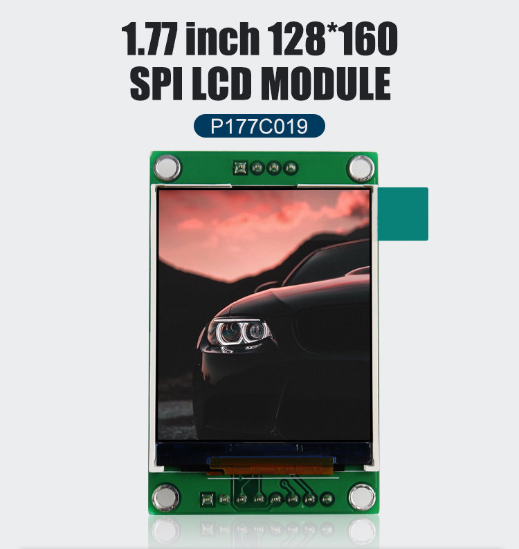 Polcd ST7262 1.77 นิ้ว 24 บิต LCD 128X160 หน้าจอสัมผัส TFT 300 Nit