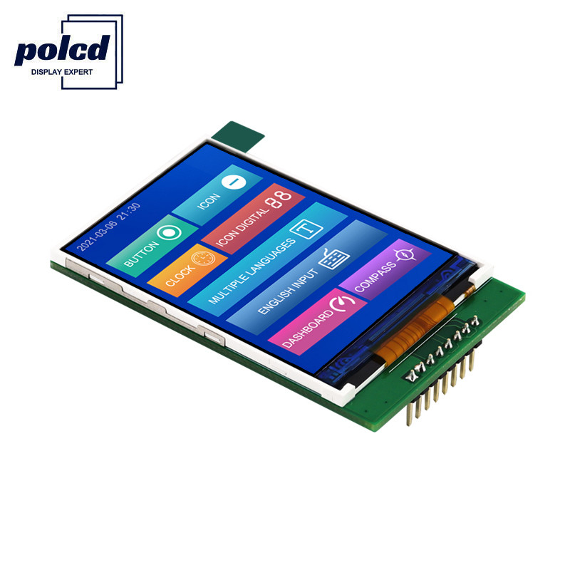 Polcd 4 Wire SPI Tft Lcd 2.4 Inch 240X320 Touch Screen Lcd พร้อมบอร์ด PCB