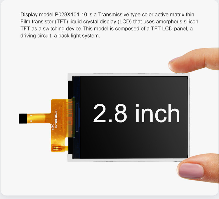 Polcd ST7789V หน้าจอ Ips ขนาด 2.8 นิ้ว 12 0'CLOCK โมดูล TFT LCD ISO9001