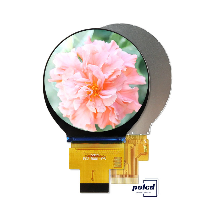Polcd 2.1 นิ้ว IPS LCD กลมขนาดเล็ก 480*480 ผิวหน้า Mipi ST7701S มวงกลม โมดูลจอ TFT กลม