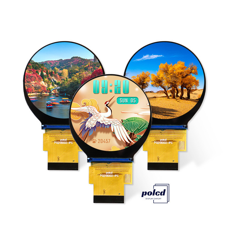Polcd 480*480 2.1 นิ้ว วงกลม Lcd Panel ST7701S Drive Ic IPS มุมการดูทั้งหมด โมดูการแสดงภาพ TFT รอบ