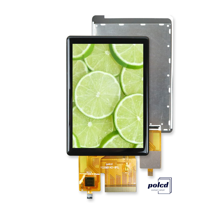 Polcd ความสว่างสูง 500nit 2.8 นิ้ว LCD Screen 240x320 IPS ทุกมุมมอง CTP Capacitive Touch TFT Display