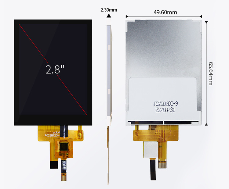 Polcd สีเต็ม 2.8 นิ้ว Tft Display ขนาดเล็ก RGB สีจอ 2.8 