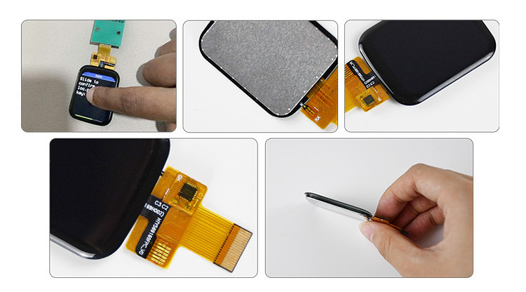 Polcd 1.69 นิ้ว TFT หน้าจอสัมผัสแบบ Capacitive 4 บรรทัด SPI 240x280 IPS LCD