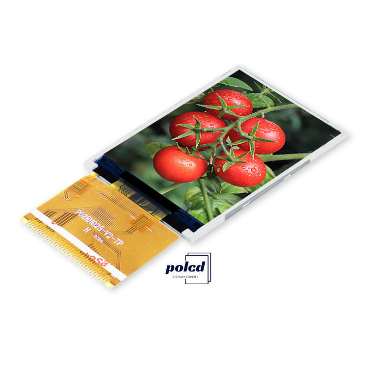 Polcd ความละเอียด 240X320 2.8 นิ้ว Spi TFT Lcd Ili9341V RoHS หน้าจอสัมผัส TFT