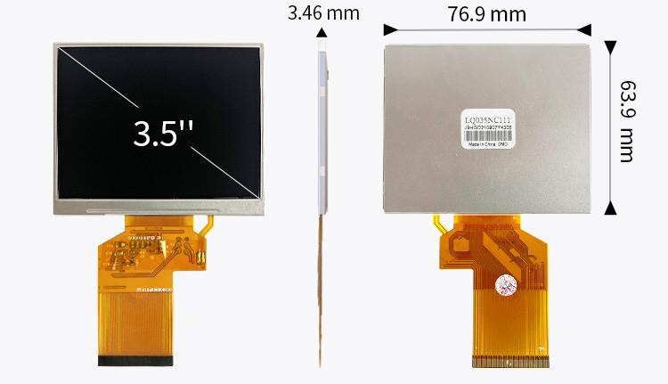 LQ035NC111 3.5 นิ้ว โมดูล LCD 320x240 Rgb Spi อินเตอร์เฟซ 54 ปิน สี TFT Display