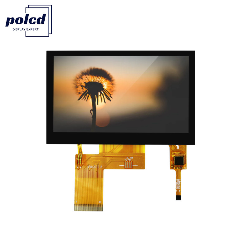 Polcd ST7262E43 4.3 นิ้วจอแสดงผล TFT LCD 280 Nit LCD แผงสัมผัส 800X480