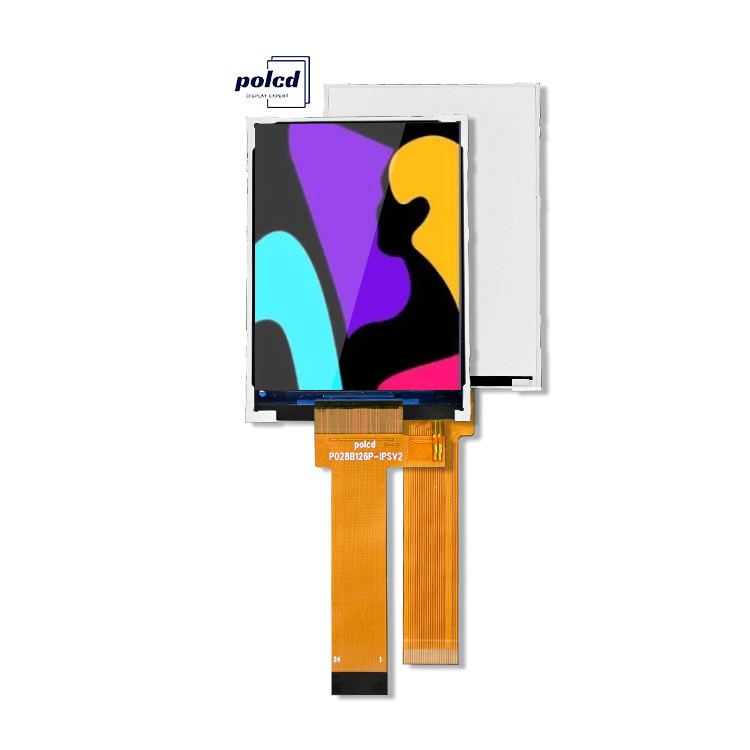 Polcd Lcd ขนาดเล็ก 2.8 นิ้ว 240x320 ความสว่างสูง 900 นิต IPS LCD Module Display 2.8'' TFT อุตสาหกรรม