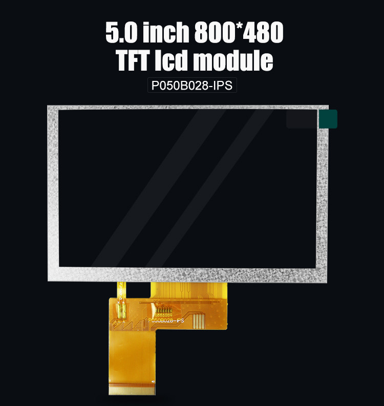 Polcd 800x480 5 นิ้ว ตารางรูปแบบจอ LCD IPS ดูมุมจอ LCD 40pin ST7262 ดริเวอร์ TFT โมดูล