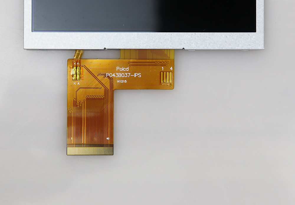 Polcd 4.3 นิ้ว TFT LCD Module 480x272 NV3041A ไดรฟ์ IC 20pin IPS หน้ากว้าง TFT LCD Display