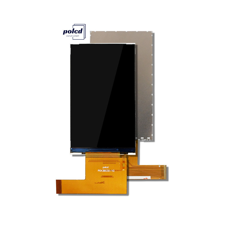 Polcd Custom 4.3 นิ้ว TFT Display Screen 480x800 ความละเอียด IPS มุมชมเต็ม 45 pin 4.3 นิ้ว โมดูล LCD