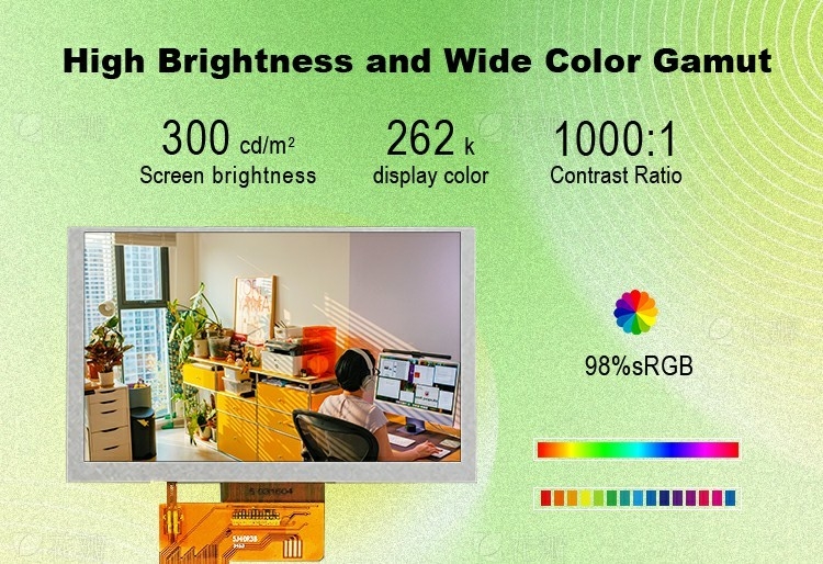 Polcd Custom 5 Inch LCD Module RGB Interface 800*480 ST7265 แผ่น IPS จอจอ LCD TFT