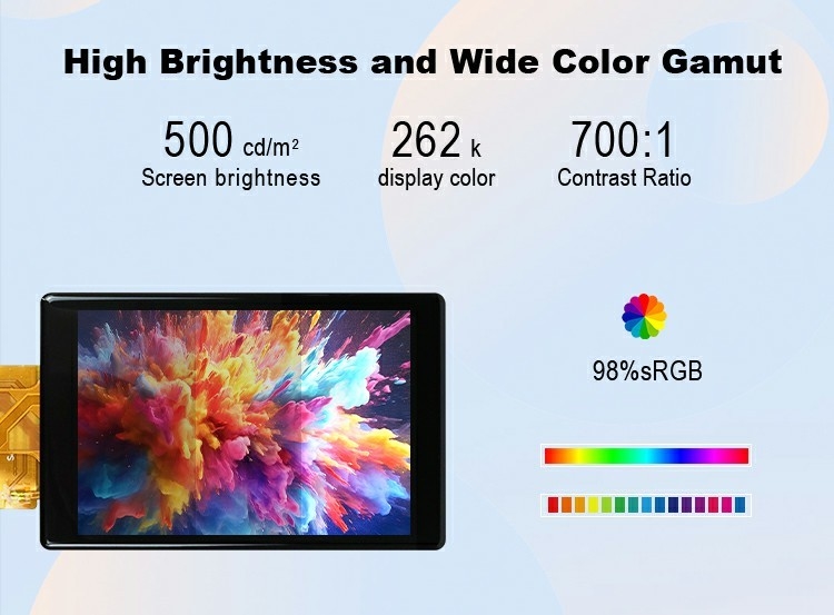 Polcd Custom 3.5 นิ้ว 320x480 หน้าจอสัมผัส 500nit ST7796U IPS Tft Lcd Display Module