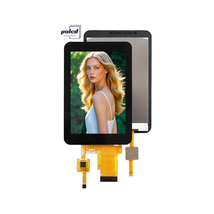 Polcd ความละเอียดสูง 3.5 นิ้วจอ LCD ความสว่างสูง 320x480 แพเนลสัมผัสความจุ Tft LCD Display