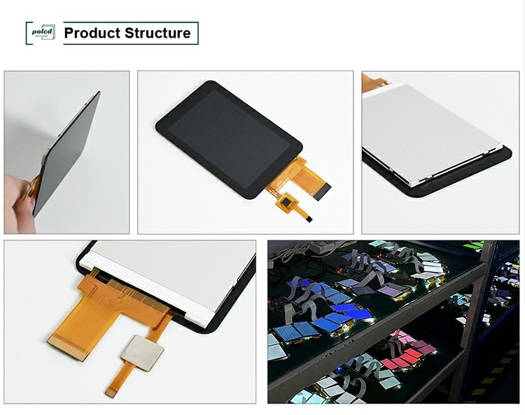 Polcd ความสว่างสูง 3.5 นิ้ว หน้าจอ LCD TFT ขนาดเล็ก 30pin 320*480 Capacitive Touch Screen