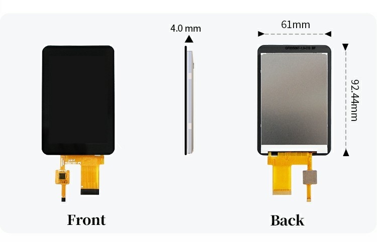 Polcd CTP 320x480 ความละเอียด 30pin 3.5 Inch TFT LCD Touch Screen Module 330 nit TN กระจก LCD