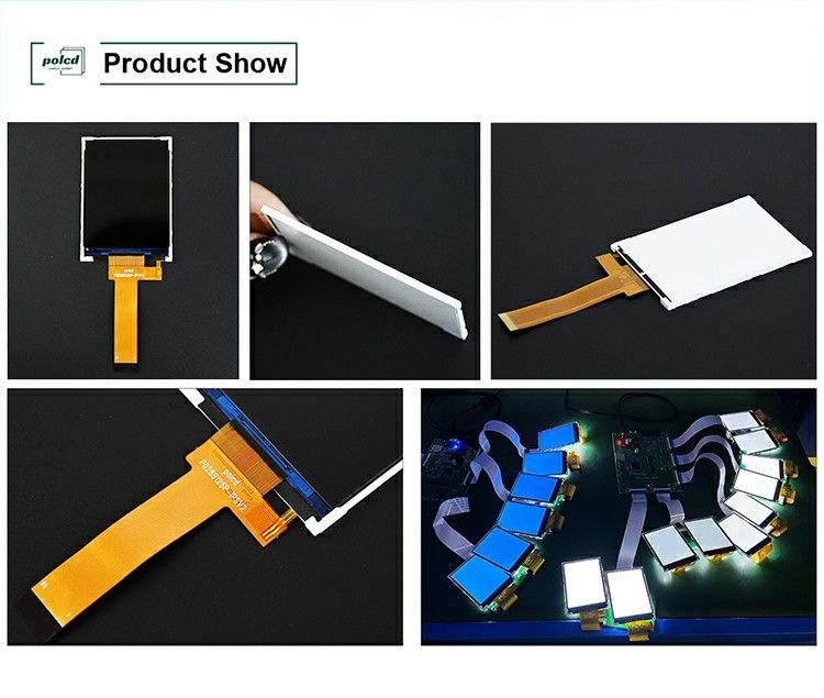 Polcd 2.8 นิ้วจอ LCD 240x320 MCU อินเตอร์เฟซมุมมองกว้าง TFT โมดูลจอ LCD ทรานฟเลคติฟ