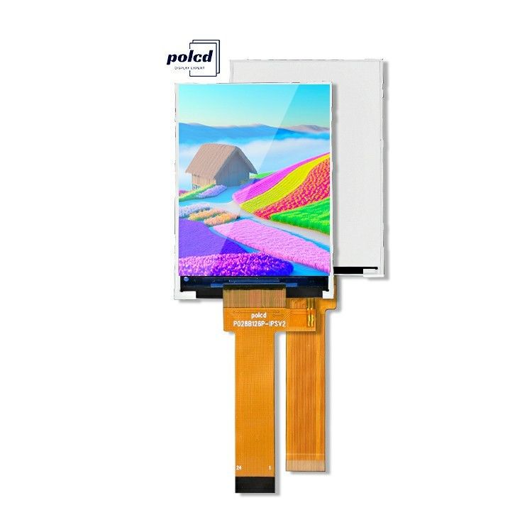 Polcd 2.8 นิ้วจอ LCD 240x320 MCU อินเตอร์เฟซมุมมองกว้าง TFT โมดูลจอ LCD ทรานฟเลคติฟ