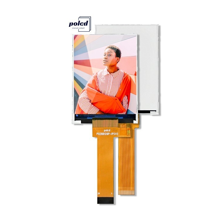 Polcd 2.8 นิ้ว TFT 240*320 ความละเอียด ST7789P3-G6 IC MIPI อินเตอร์เฟซ มอกลุ้นจอ LCD IPS