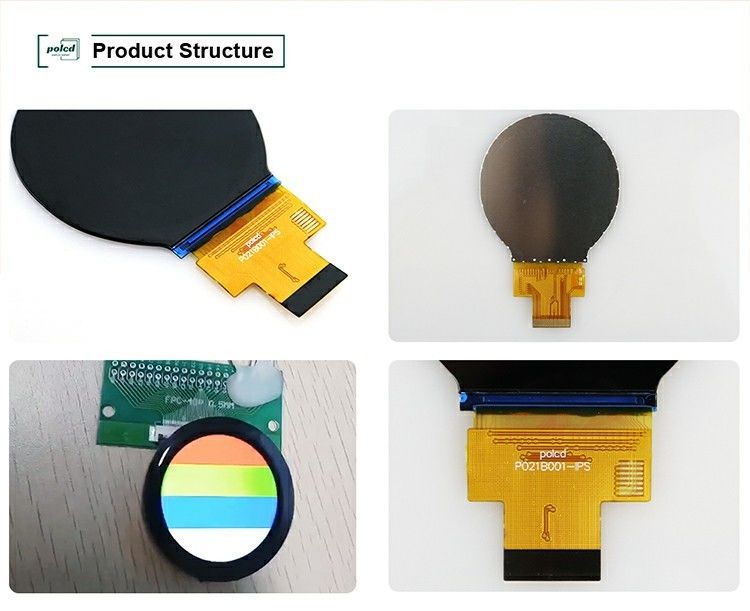 Polcd 2.1 นิ้ว 480x480 IPS โมดูล LCD จอสี TFT รอบ พร้อมอินเตอร์เฟซ MIPI สําหรับ LCM และแพเนล