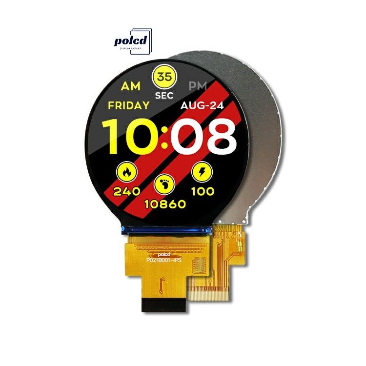 Polcd 2.1 นิ้ว 480x480 IPS โมดูล LCD จอสี TFT รอบ พร้อมอินเตอร์เฟซ MIPI สําหรับ LCM และแพเนล